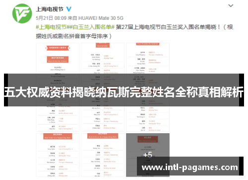 五大权威资料揭晓纳瓦斯完整姓名全称真相解析